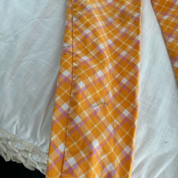 Urban Outfitters Orange Plaid Patterned Pants - Picture 3 of 12